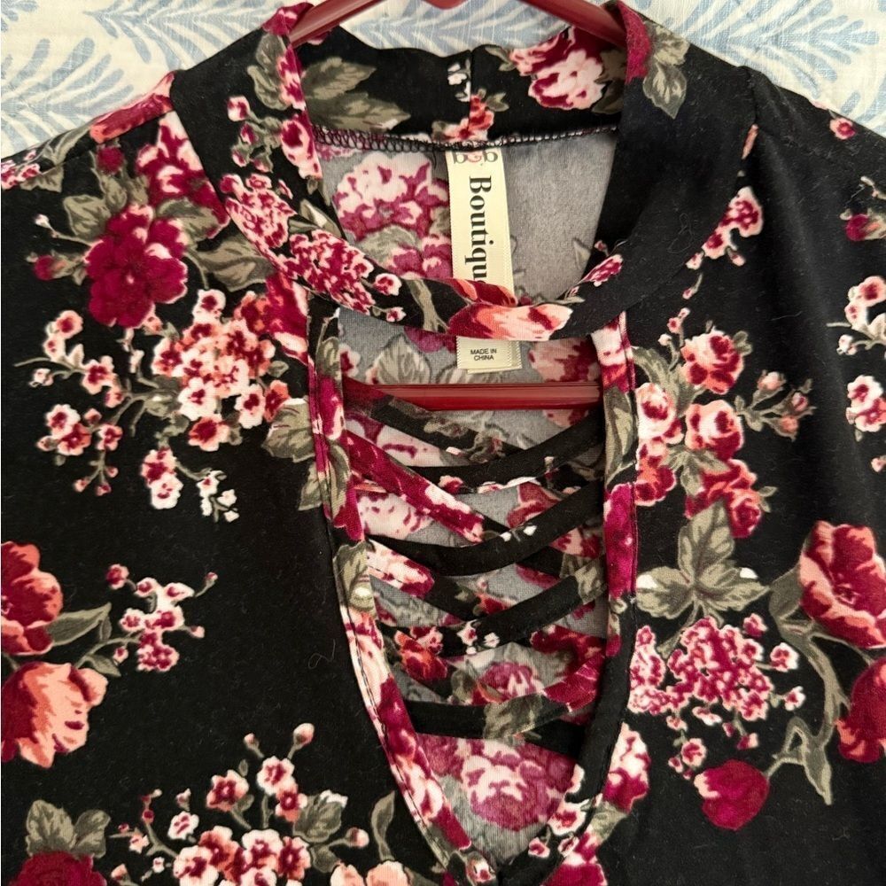 New B&B Boutique soft black floral dress Medium - Picture 6 of 16